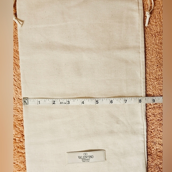 LG Valentino Garavani White Drawstring Dust Bag Cover Pouch Wallet Replacement - Picture 5 of 6